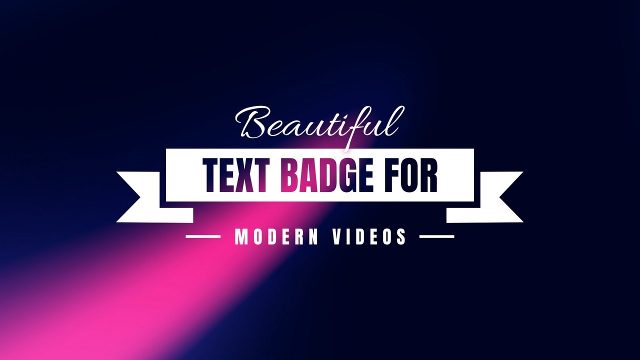 Script Ribbon Banner Text Badge Animations After Effects Template