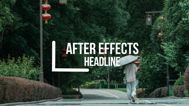 Interview L-Bracket Headline Title – Free After Effects Template