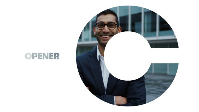 Round Letter Portal Corporate Opener Transition After Effects Template