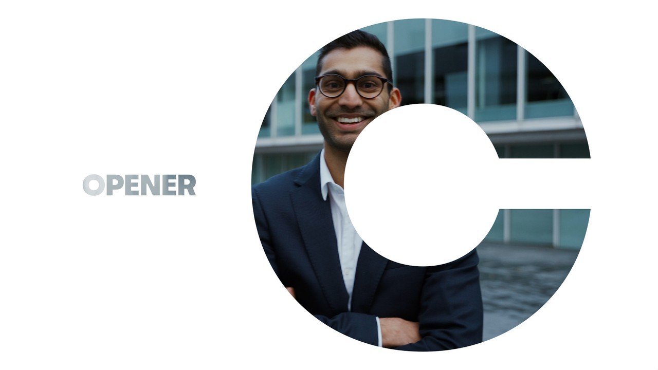 Round Letter Portal Corporate Opener Transition After Effects Template