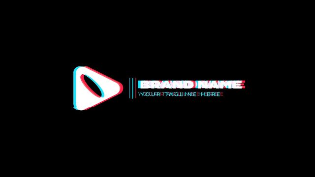 Horizontal Lockup Glitch Logo Animation in After Effects