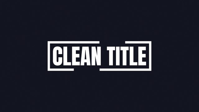 Corporate Clean Outline Box Title Animation with Letter Swap Template for After Effects