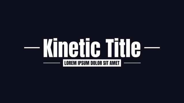 Corporate Condensed Kinetic Title Animations with Boxed Caption for Adobe After Effects