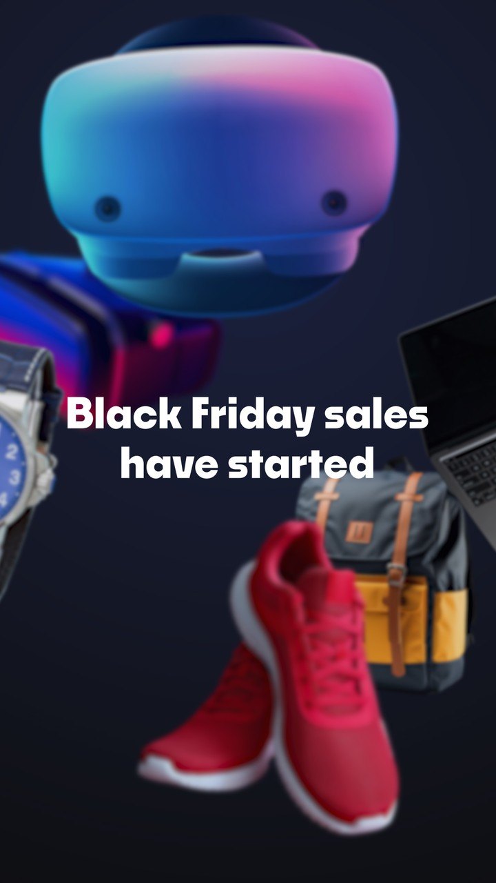 Vertical Black Friday Sale Reel with Crossed Out Prices Premiere Pro MOGRT