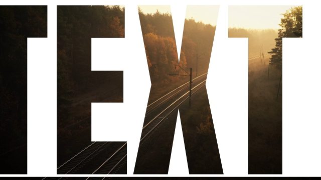 Video Filled Giant Letters Cut-Out Typography Transition to White Title Card for Music Videos After Effects Template