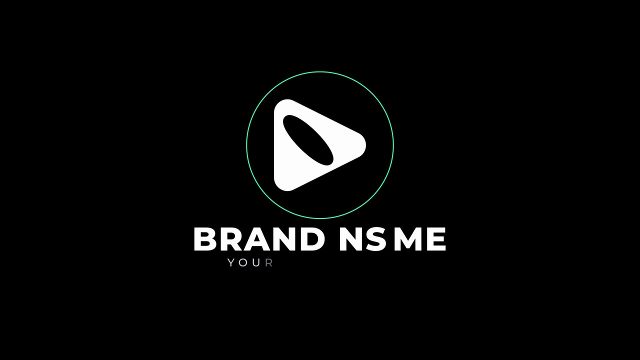 4K Round Frame Glitch Logo Reveal featuring Slogan MOGRT for Premiere Pro