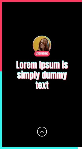Vertical Neon Glitch Story Text with Avatar for TikTok After Effects Template