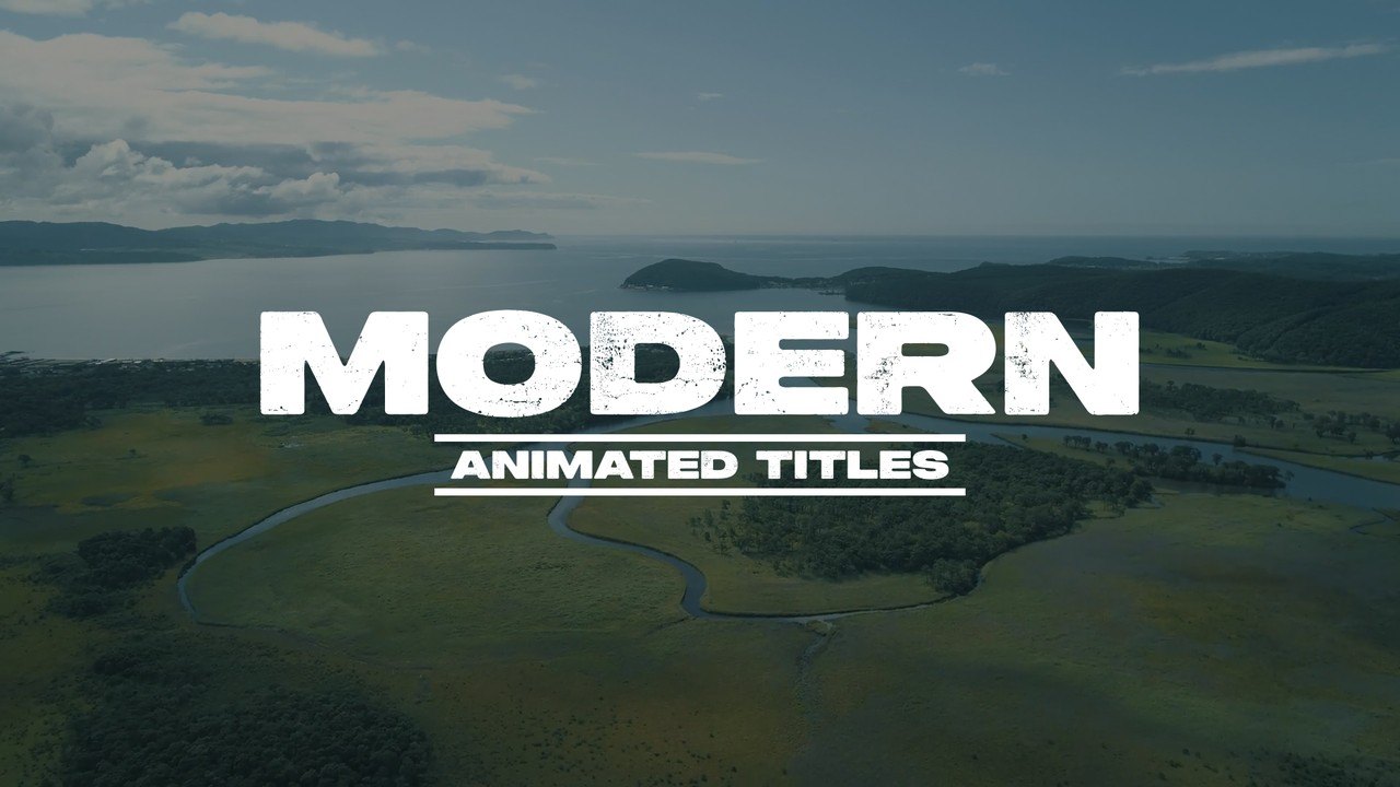 Travel Title Animation featuring Wide Word and Mini Plate Premiere Pro MOGRT