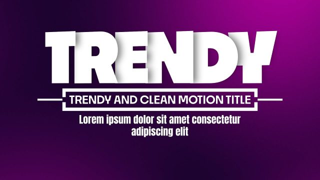 Animated Trendy Clean Motion Titles with Big Lettering Video Templates for Premiere Pro
