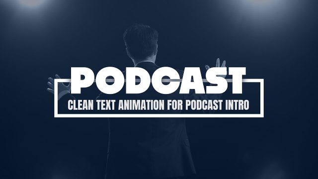 Podcast Title Animation with Rounded Caps and Thin Frame After Effects Template