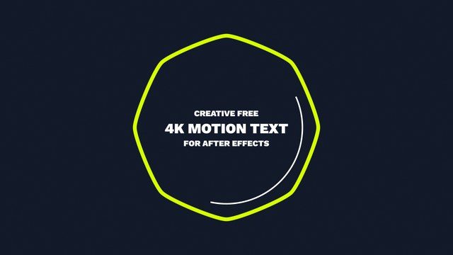 Creative Free 4K Motion Text After Effects Template for Advertising Projects