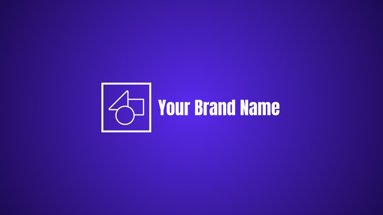 Violet Background Boxed Logo Intro Premiere Pro MOGRT
