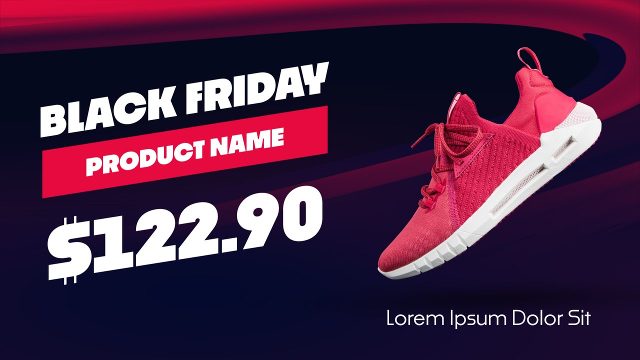 Black Friday Product Promo Animation with Big Price Tag After Effects Template