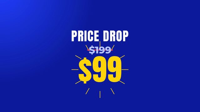 Black Friday Slashed Price Promo Title plus Spark Burst Premiere Pro Template