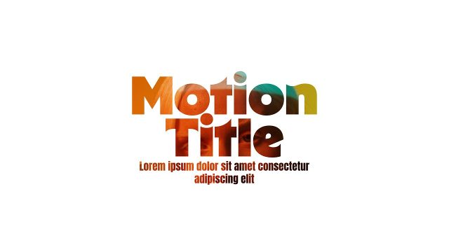 Animated Two Line Media Filled Motion Titles with Paragraph for Adobe After Effects