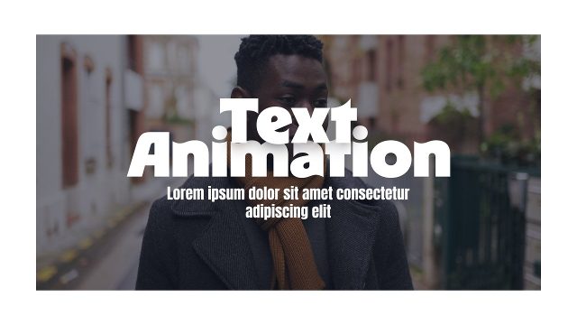 Corporate Two Word Text Animations over Framed Media Window Video Template for After Effects