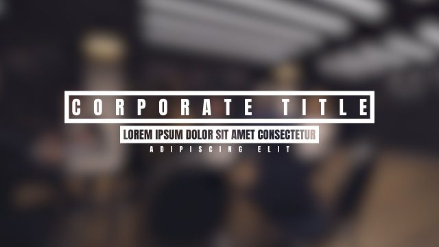 Stylish Spaced Outline Corporate Headline with Two Sublines for After Effects