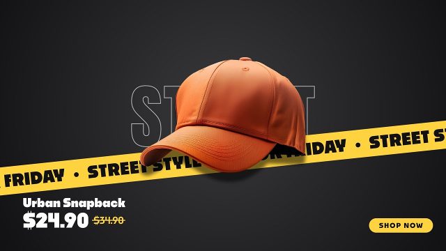 Black Friday Mega Sale Ad featuring Urban Tape Strip Premiere Pro MOGRT