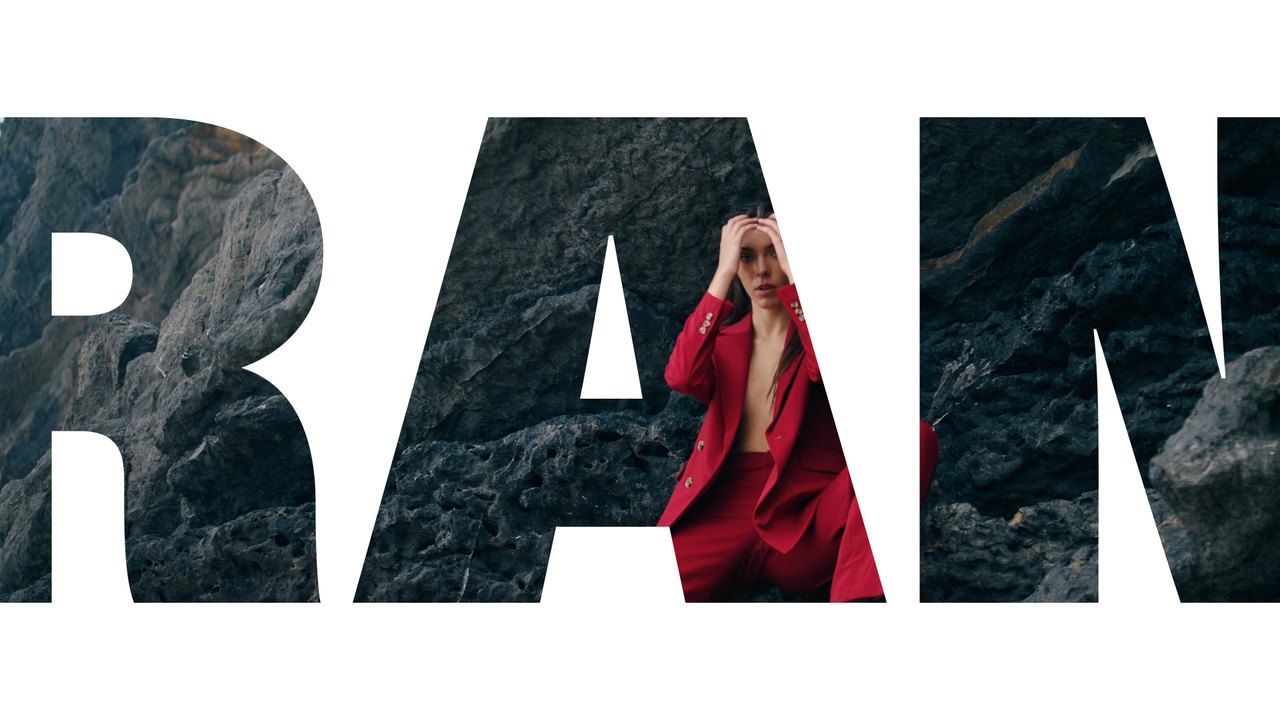 Giant Letter Pass Two-Color Title Transition Premiere Pro MOGRT