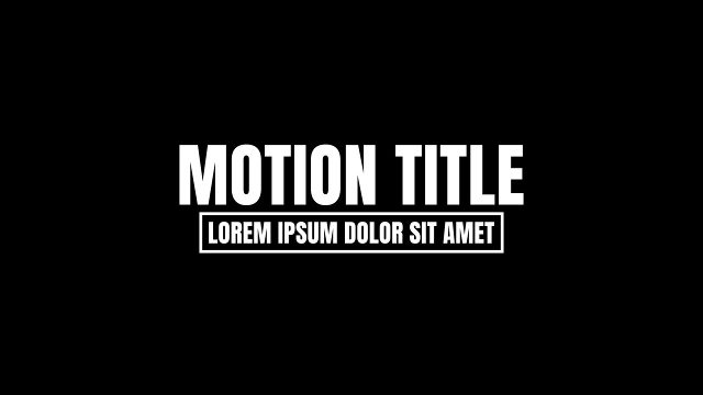 Condensed Title with Small Outline Subline Motion Titles for After Effects