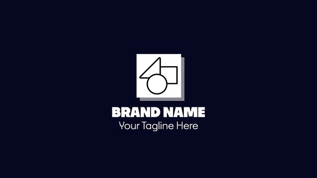 Animated Clean White Square Logo Reveals with Tagline Premiere Pro MOGRT