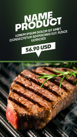 Black Friday Grilled Steak Bold Title Restaurant Reel Premiere Pro MOGRT