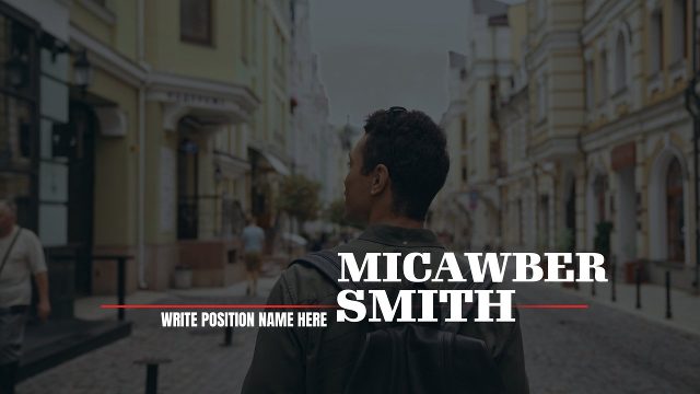 Serif Two Line Broadcast Lower Third featuring a Red Rule for Talk Shows Premiere Pro MOGRT Templates