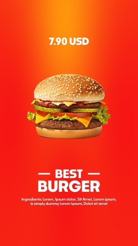 Vertical Product Promo with Big Price and Dash Title After Effects Template