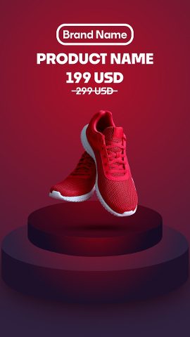 Black Friday Crimson Pedestal Shoe Price Cut Premiere Pro PRPROJ Template