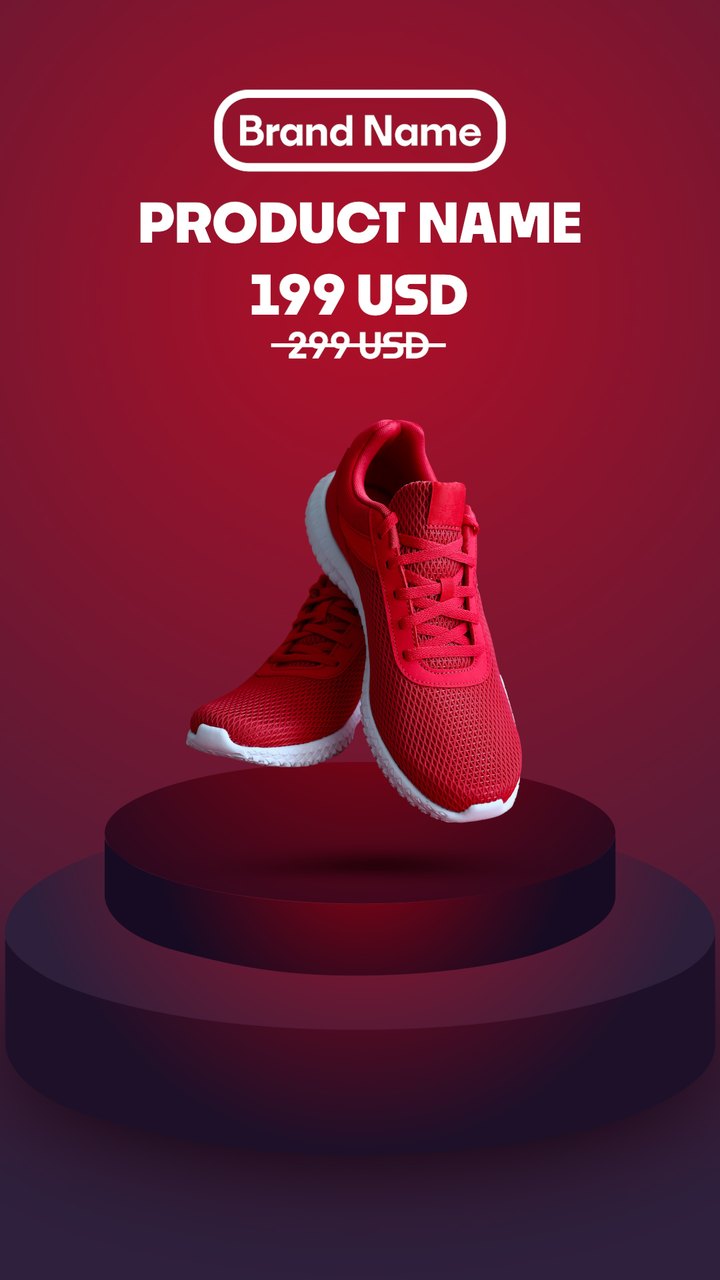 Black Friday Crimson Pedestal Shoe Price Cut Premiere Pro PRPROJ Template