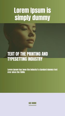 Vertical Business Story Titles featuring Moss Green Panel Premiere Pro MOGRT