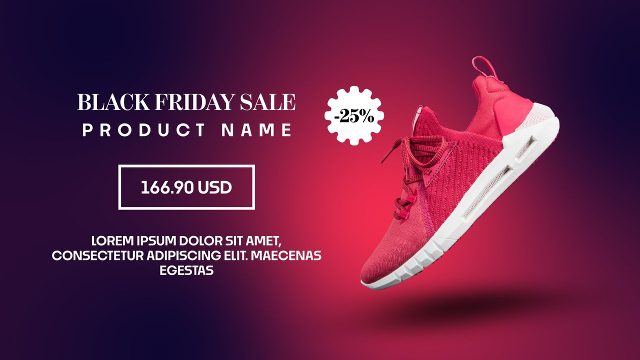 Black Friday Sale Promo with Percent Off Badge and Special Offer After Effects Template