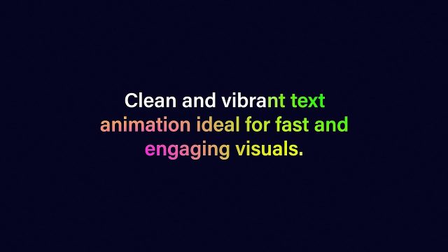 Colored Highlight Words Sentence Text Animations After Effects Template