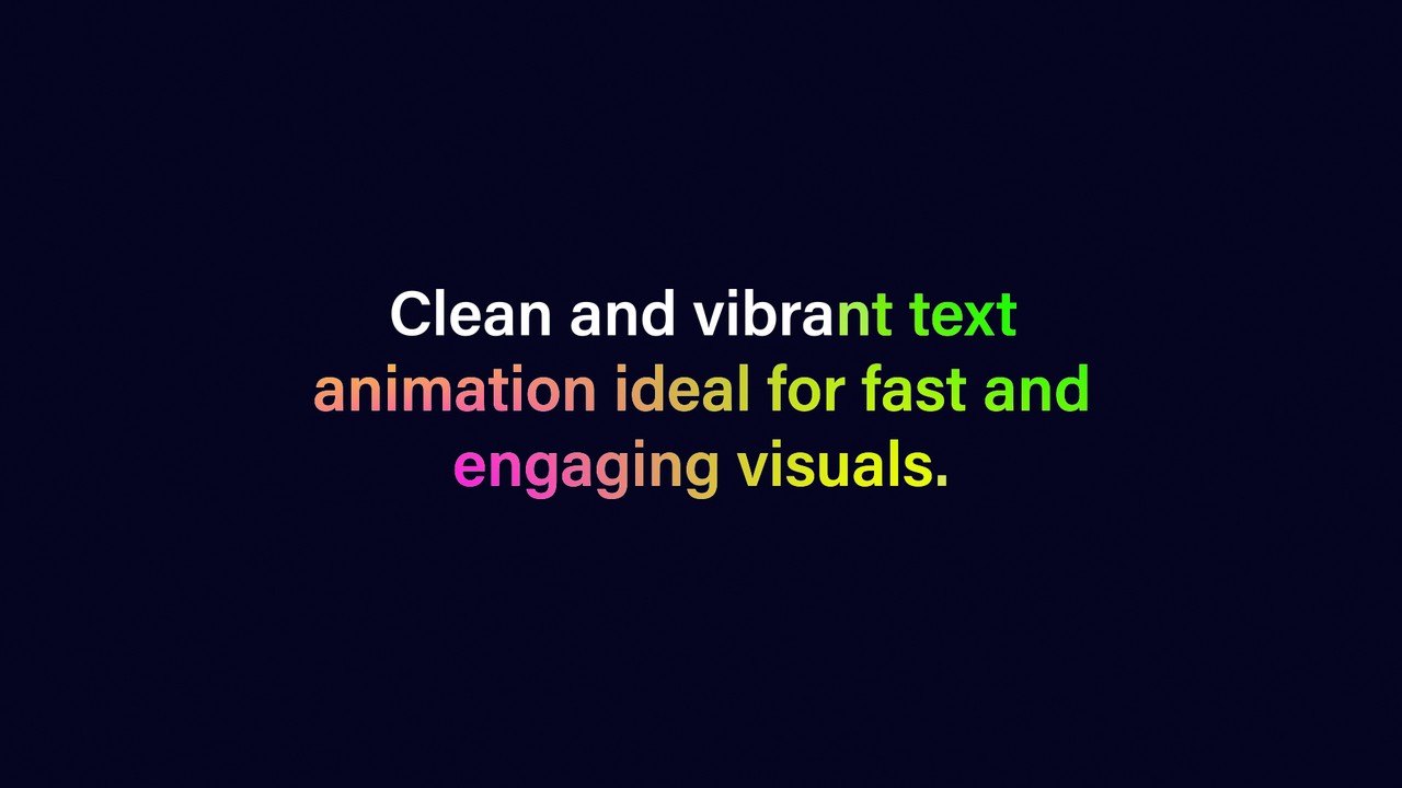 Colored Highlight Words Sentence Text Animations After Effects Template