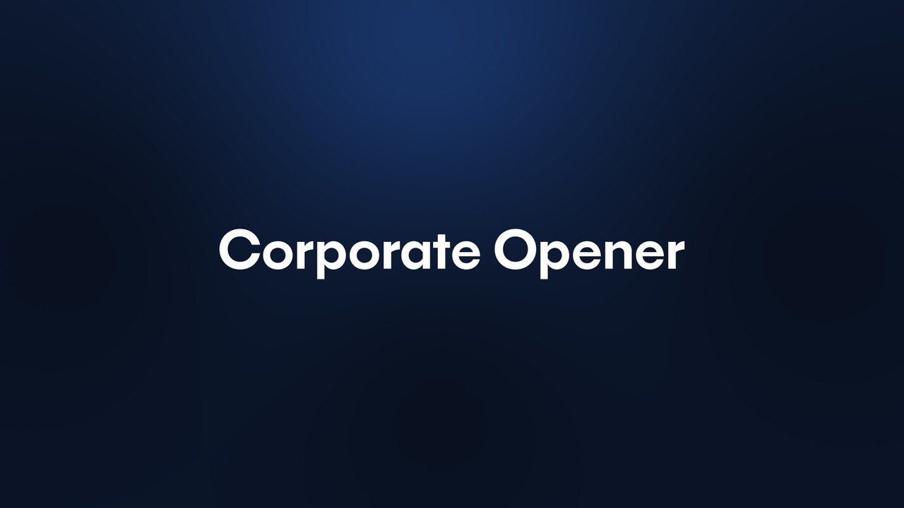 Corporate Phrase Opener with Side Bar Brackets After Effects Template
