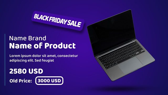Black Friday and Cyber Monday Discount Sale Product Promo After Effects Template