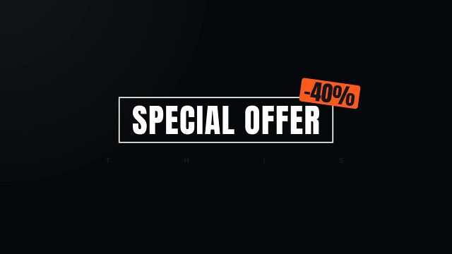Boxed Black Friday Deal Titles featuring Percent Tag Premiere Pro MOGRT