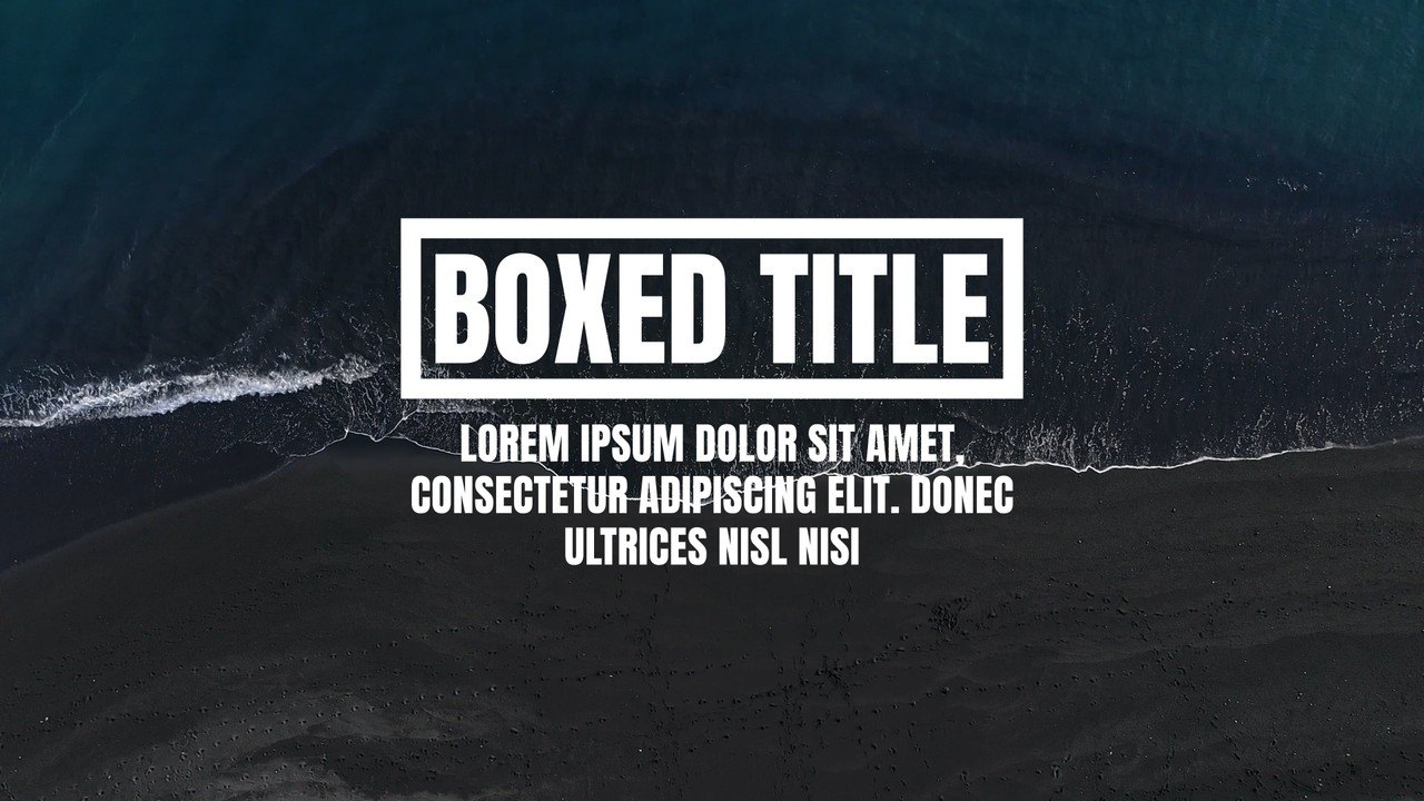 Travel Title with Bordered Narrow Heading and Copy Premiere Pro MOGRT