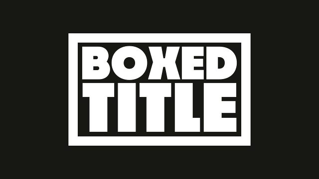 Trendy Big Two Line Titles in a Thick Box for Documentary Films After Effects Template