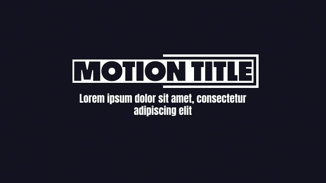Boxed Corporate Title Animation with Two Line Paragraph After Effects Video Template