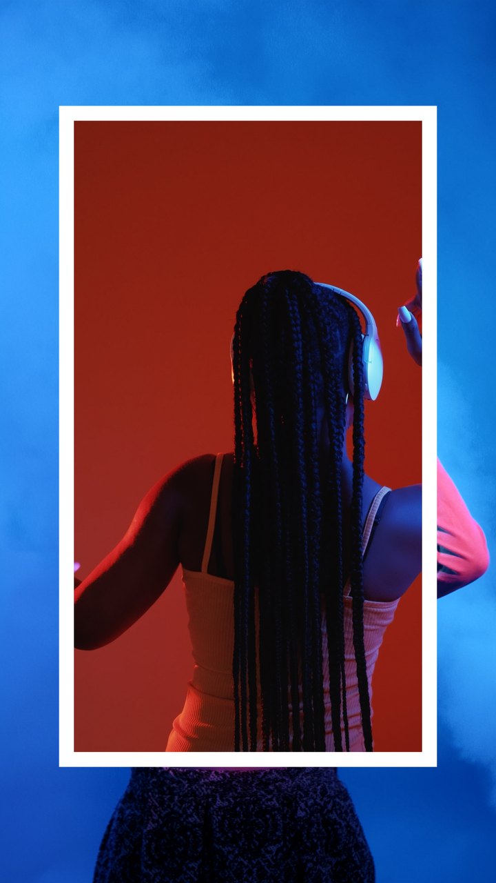 Neon Smoke Dance Portfolio Vertical Slideshow Premiere Pro MOGRT