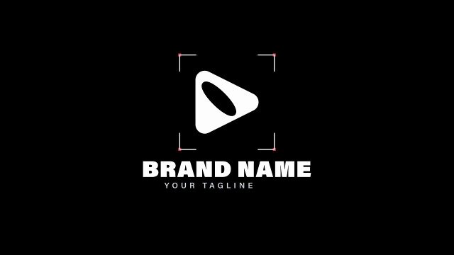 Viewfinder Corners Glitch Logo Animation with Slogan Premiere Pro Template