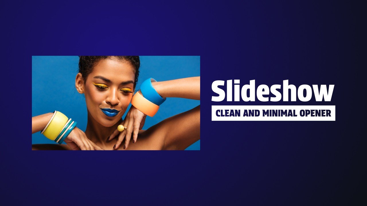 Photo Tiles Opener with Slash Transitions Premiere Pro MOGRT