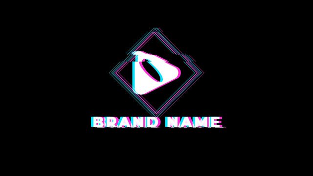 Diamond Frame RGB Glitch Logo Animations After Effects Template