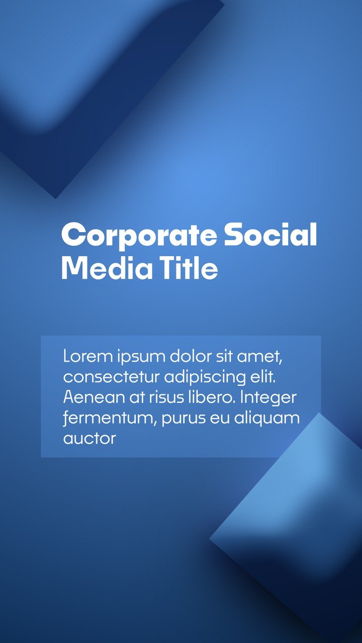 Vertical Corporate Social Titles featuring 3D Shapes Premiere Pro MOGRT