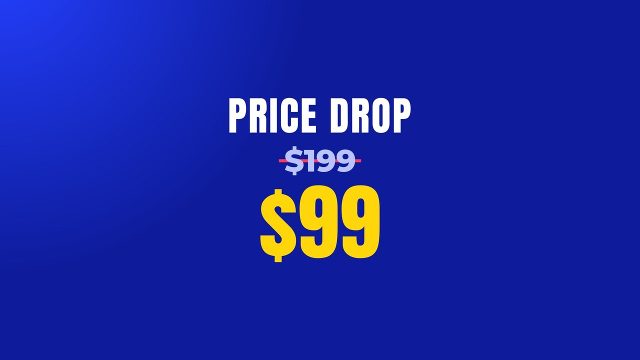 Strikethrough Price Drop Sale Title for Black Friday After Effects Template