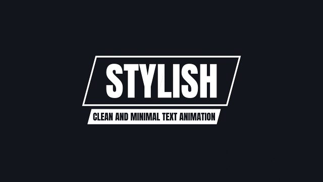 Parallelogram Box Stylish Text Animations with Tag After Effects Video Template