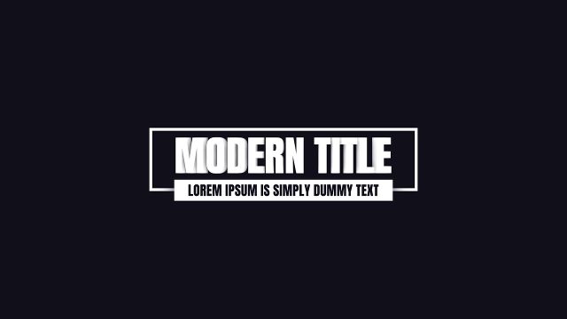 Universal Business Titles and Boxed Subtitle Presets After Effects Project