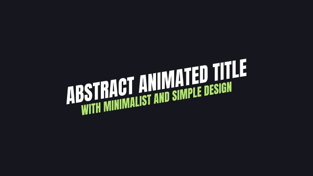 Green Caption Slanted Abstract Title After Effects Templates
