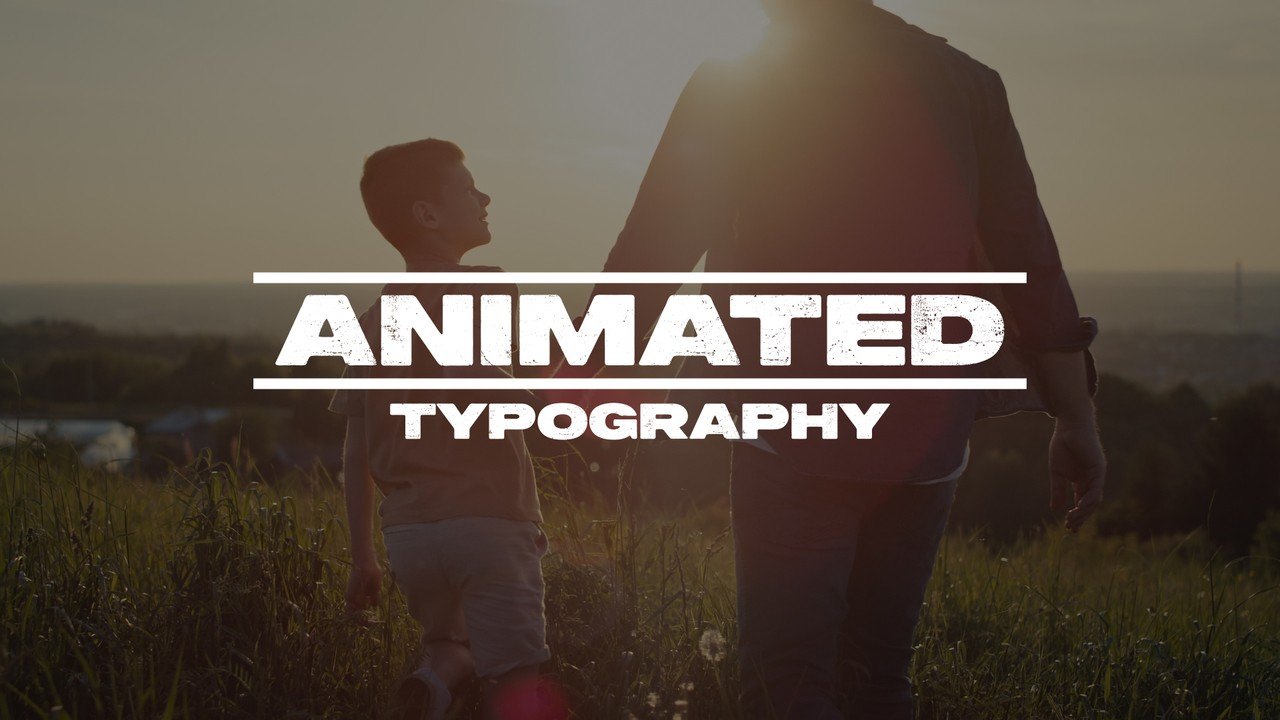 Bold Heading Title between Thin Rules After Effects Template